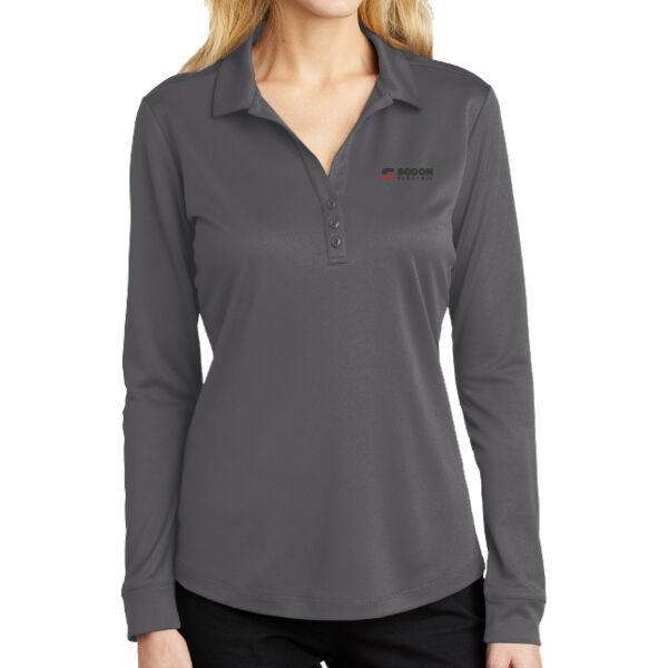   - Ladies Silk Touch ™ Performance Long Sleeve Polo  Thumbnail